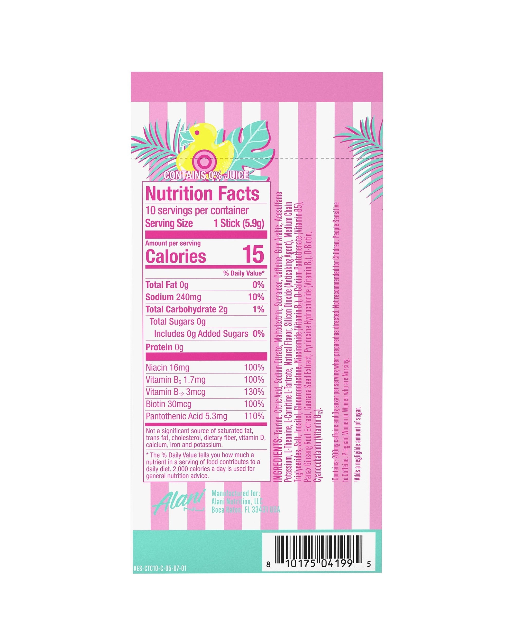 energy sticks - cotton candy