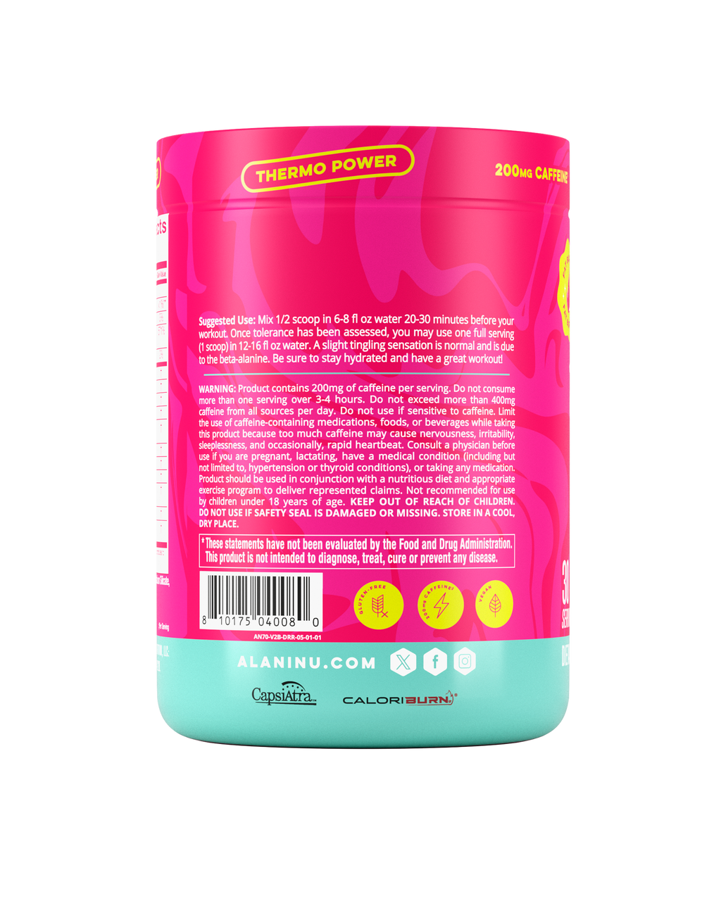 pre-workout+ burn - dragon fruit rush