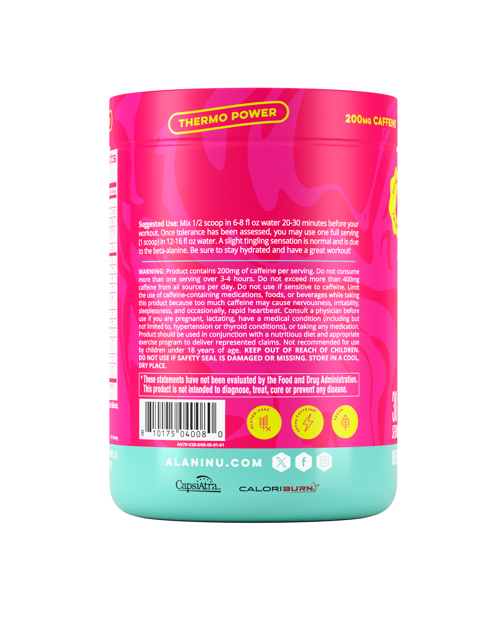 pre-workout+ burn - dragon fruit rush